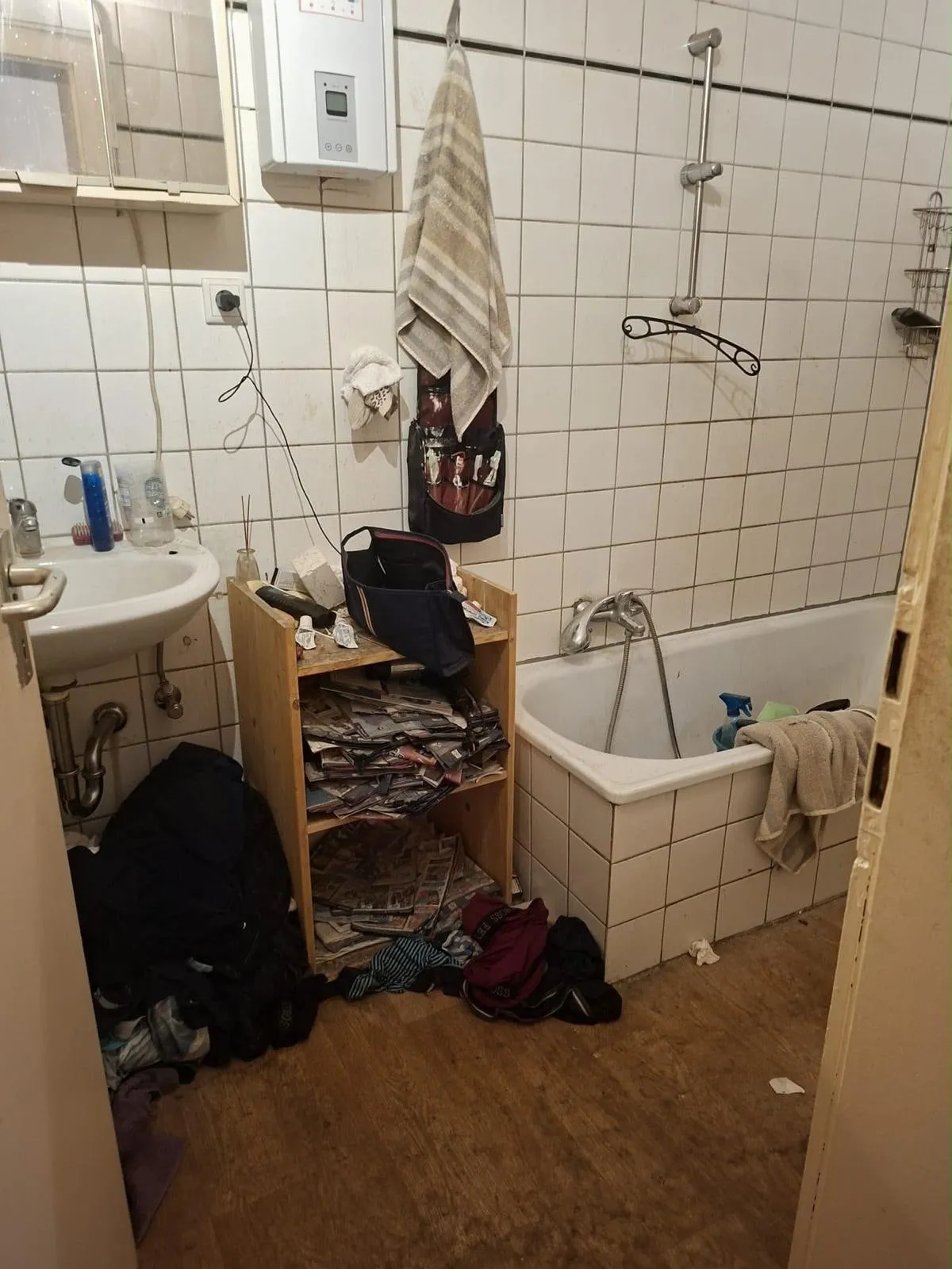 Badezimmer vor der Räumung